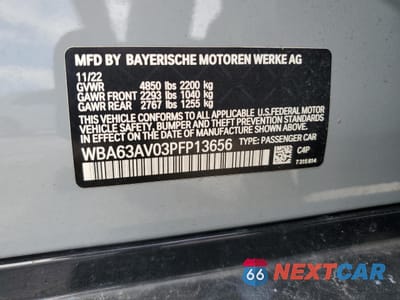 Zdjęcie 12 z 13 samochodu: 2023 BMW 430I GRAN COUPE VIN:WBA63AV03PFP13656 - miniatura