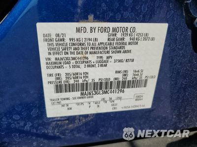 Zdjęcie 14 z 14 samochodu: 2021 FORD ECOSPORT SE VIN:MAJ6S3GL3MC441296 - miniatura