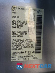 Zdjęcie 12 z 12 samochodu: 2014 NISSAN TITAN S VIN:1N6AA0ED8EN517258 - miniatura