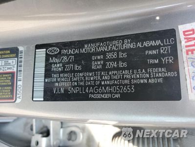 Zdjęcie 12 z 12 samochodu: 2021 HYUNDAI ELANTRA SE VIN:5NPLL4AG6MH052653 - miniatura