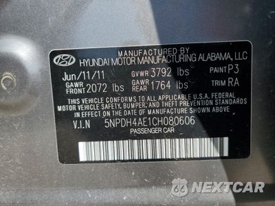Zdjęcie 12 z 14 samochodu: 2012 HYUNDAI ELANTRA GLS VIN:5NPDH4AE1CH080606 - miniatura