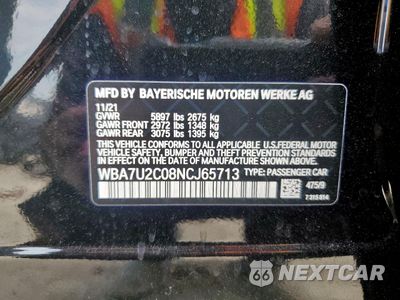 Zdjęcie 13 z 14 samochodu: 2022 BMW 750 XI VIN:WBA7U2C08NCJ65713 - miniatura
