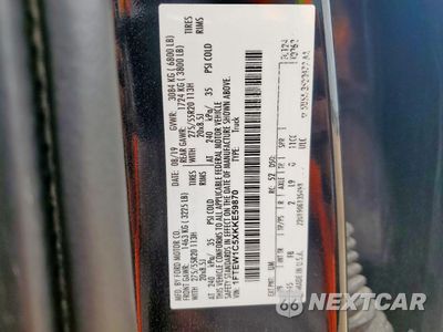 Zdjęcie 12 z 12 samochodu: 2019 FORD F150 SUPERCREW VIN:1FTEW1C5XKKE59870 - miniatura