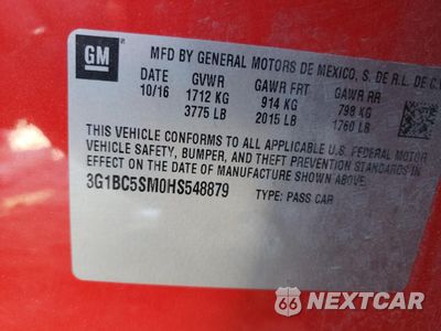 Zdjęcie 12 z 12 samochodu: 2017 CHEVROLET CRUZE LS VIN:3G1BC5SM0HS548879 - miniatura