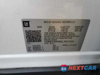 Zdjęcie 13 z 13 samochodu: 2020 CHEVROLET TRAVERSE LT VIN:1GNEVGKW1LJ317115 - miniatura