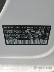 Zdjęcie 12 z 12 samochodu: 2018 VOLKSWAGEN JETTA S VIN:3VW167AJ5JM231104 - miniatura