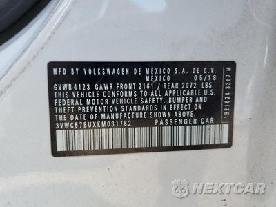 Zdjęcie 12 z 13 samochodu: 2019 VOLKSWAGEN JETTA S VIN:3VWC57BUXKM031762 - miniatura