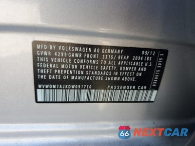 Zdjęcie 12 z 14 samochodu: 2013 VOLKSWAGEN GOLF VIN:WVWDM7AJXDW091710 - miniatura