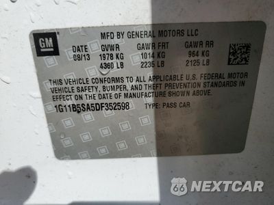 Zdjęcie 12 z 14 samochodu: 2013 CHEVROLET MALIBU LS VIN:1G11B5SA5DF352598 - miniatura