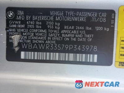Zdjęcie 12 z 12 samochodu: 2009 BMW 328 I SULEV VIN:WBAWR33579P343978 - miniatura