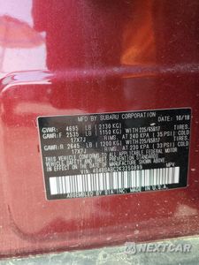 Zdjęcie 14 z 14 samochodu: 2019 SUBARU OUTBACK 2.5I VIN:4S4BSABC2K3250899 - miniatura