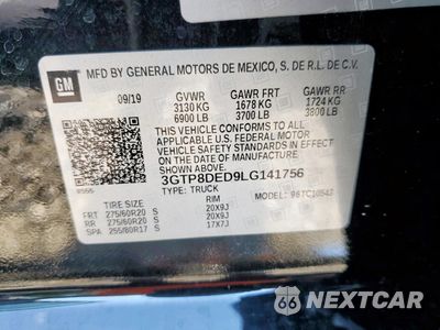 Zdjęcie 12 z 15 samochodu: 2020 GMC SIERRA C1500 SLT VIN:3GTP8DED9LG141756 - miniatura