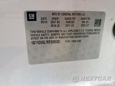 Zdjęcie 12 z 14 samochodu: 2014 CHEVROLET MALIBU 1LT VIN:1G11C5SL7EF296535 - miniatura