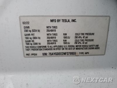 Zdjęcie 13 z 13 samochodu: 2022 TESLA MODEL Y VIN:7SAYGDEE2NF379959 - miniatura