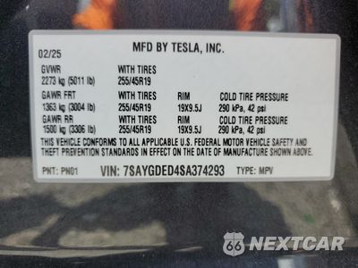 Zdjęcie 14 z 16 samochodu: 2025 TESLA MODEL Y VIN:7SAYGDED4SA374293 - miniatura