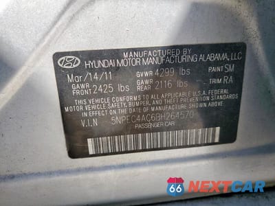 Zdjęcie 12 z 12 samochodu: 2011 HYUNDAI SONATA LIMITED VIN:5NPEC4AC6BH264570 - miniatura