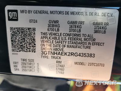 Zdjęcie 13 z 13 samochodu: 2024 GMC SIERRA C1500 VIN:3GTNHAEK2RG435383 - miniatura