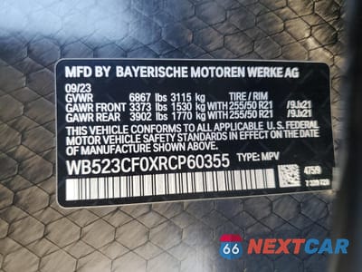 Zdjęcie 14 z 14 samochodu: 2024 BMW IX XDRIVE50 VIN:WB523CF0XRCP60355 - miniatura