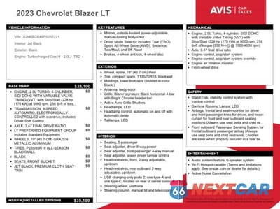 Zdjęcie 12 z 13 samochodu: 2023 CHEVROLET BLAZER 2LT VIN:3GNKBCR46PS232221 - miniatura