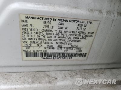 Zdjęcie 13 z 15 samochodu: 2007 NISSAN MAXIMA SE VIN:1N4BA41E57C801349 - miniatura