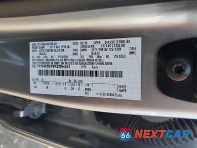 Zdjęcie 12 z 13 samochodu: 2024 FORD F350 SUPER DUTY VIN:1FT8W3BT8RED04283 - miniatura