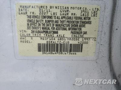 Zdjęcie 12 z 13 samochodu: 2011 NISSAN SENTRA 2.0 VIN:3N1AB6AP0BL673666 - miniatura
