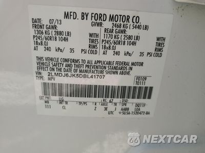 Zdjęcie 13 z 13 samochodu: 2013 LINCOLN MKX VIN:2LMDJ6JK5DBL41707 - miniatura