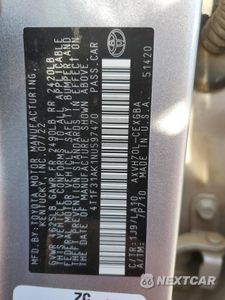 Zdjęcie 13 z 13 samochodu: 2022 TOYOTA CAMRY XLE VIN:4T1F31AK1NU597470 - miniatura