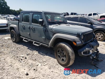 Czwarte zdjęcie samochodu z boku: 2024 JEEP GLADIATOR SPORT VIN:1C6JJTAG5RL116375 - miniatura