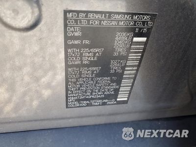 Zdjęcie 13 z 13 samochodu: 2016 NISSAN ROGUE S VIN:KNMAT2MT4GP623425 - miniatura