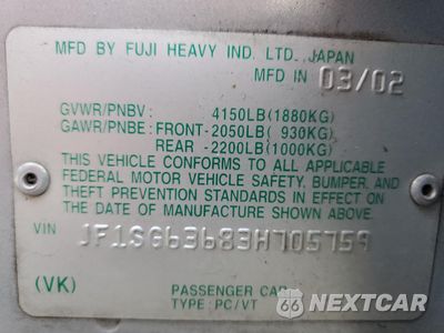 Zdjęcie 13 z 15 samochodu: 2003 SUBARU FORESTER 2.5X VIN:JF1SG63683H705759 - miniatura