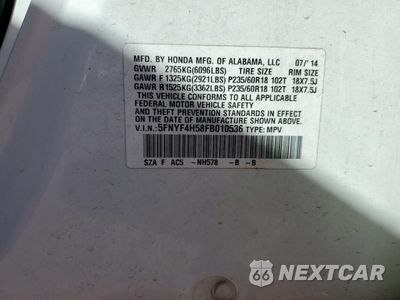 Zdjęcie 13 z 15 samochodu: 2015 HONDA PILOT EXL VIN:5FNYF4H58FB010536 - miniatura
