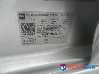 Zdjęcie 10 z 13 samochodu: 2021 CHEVROLET SILVERADO K1500 LT VIN:3GCUYDET2MG212792 - miniatura