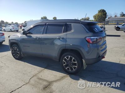 Drugie zdjęcie samochodu z przodu: 2021 JEEP COMPASS TRAILHAWK VIN:3C4NJDDB7MT516628 - miniatura