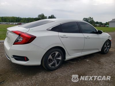 Trzecie zdjęcie samochodu z tyłu: 2019 HONDA CIVIC LX VIN:2HGFC2F68KH542701 - miniatura