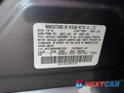 Zdjęcie 13 z 13 samochodu: 2015 INFINITI Q40 BASE VIN:JN1CV6AR6FM523252 - miniatura