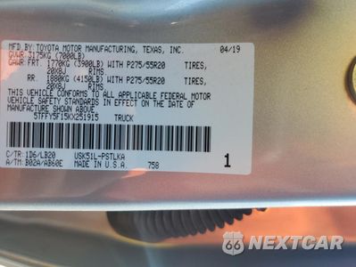 Zdjęcie 12 z 14 samochodu: 2019 TOYOTA TUNDRA CREWMAX LIMITED VIN:5TFFY5F15KX251915 - miniatura
