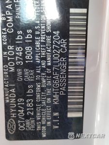 Zdjęcie 12 z 12 samochodu: 2020 HYUNDAI VELOSTER BASE VIN:KMHTG6AF7LU027204 - miniatura