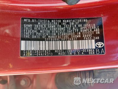 Zdjęcie 13 z 13 samochodu: 2017 TOYOTA COROLLA L VIN:5YFBURHE1HP734827 - miniatura