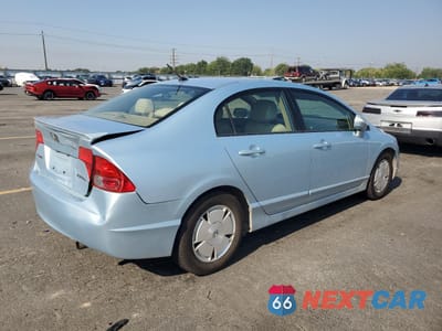 Trzecie zdjęcie samochodu z tyłu: 2006 HONDA CIVIC HYBRID VIN:JHMFA36286S019019 - miniatura