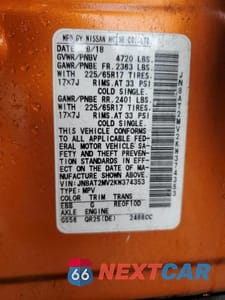 Zdjęcie 14 z 14 samochodu: 2019 NISSAN ROGUE S VIN:JN8AT2MV2KW374353 - miniatura