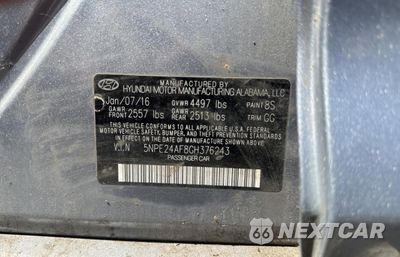Zdjęcie 10 z 15 samochodu: 2016 HYUNDAI SONATA SE VIN:5NPE24AF8GH376243 - miniatura