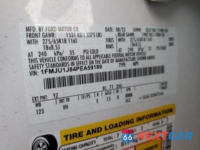 Zdjęcie 13 z 13 samochodu: 2023 FORD EXPEDITION VIN:1FMJU1J84PEA59189 - miniatura