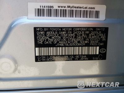 Zdjęcie 12 z 13 samochodu: 2013 LEXUS GS 350 VIN:JTHBE1BL6D5008439 - miniatura