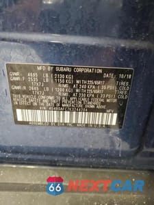 Zdjęcie 13 z 13 samochodu: 2019 SUBARU OUTBACK 2.5I PREMIUM VIN:4S4BSAFC7K3244204 - miniatura