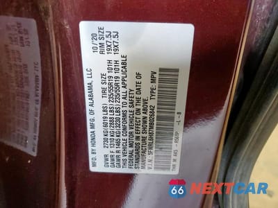 Zdjęcie 12 z 12 samochodu: 2021 HONDA ODYSSEY TOURING TOURING VIN:5FNRL6H87MB026842 - miniatura