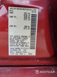 Zdjęcie 12 z 12 samochodu: 2016 NISSAN ALTIMA 2.5 VIN:1N4AL3AP8GC227427 - miniatura