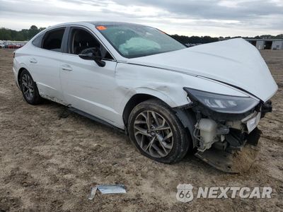 Czwarte zdjęcie samochodu z boku: 2021 HYUNDAI SONATA SEL VIN:5NPEF4JA1MH104430 - miniatura