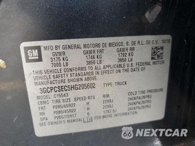 Zdjęcie 12 z 12 samochodu: 2017 CHEVROLET 1500 VIN:3GCPCSEC5HG205602 - miniatura