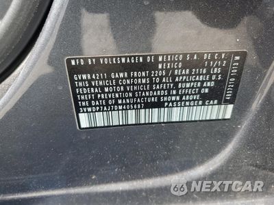 Zdjęcie 12 z 14 samochodu: 2013 VOLKSWAGEN JETTA SE VIN:3VWDP7AJ7DM405687 - miniatura